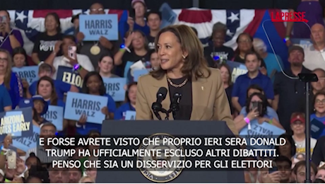 VIDEO Usa 2024, Kamala Harris contro Trump: Negare un altro dibattito è una mossa debole