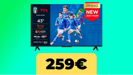 TV TCL 4K 43PF650 è in forte sconto su Amazon per il Black Friday