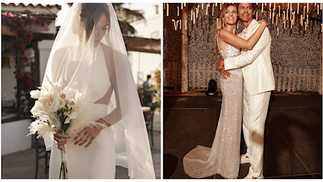 Matrimonio Pippo Inzaghi, gli abiti della sposa Angela Robusti incantano tutti: «Ottanta ore per la confezione»