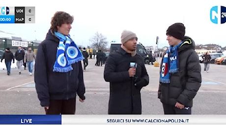 DIRETTA VIDEO - Udinese-Napoli le formazioni ufficiali: segui il pre partita coi tifosi all'esterno del Bluenergy Stadium