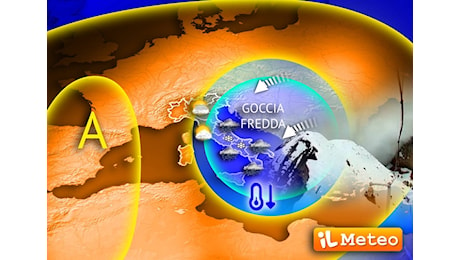 Meteo: goccia fredda in arrivo sull'Italia; Neve fino in collina nel Weekend