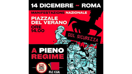 14 dicembre 2024: manifestazione nazionale a Roma contro il ddl sicurezza