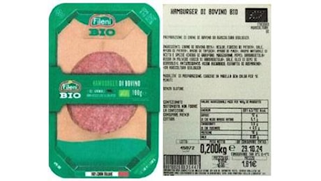 Hamburger bovino bio richiamati per rischio salmonella: i lotti interessati