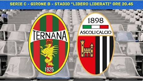 LIVE - TERNANA-ASCOLI 0-0, inizia il match del Liberati