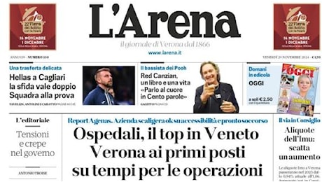 L'apertura di stamattina de L'Arena : Hellas a Cagliari, la sfida vale doppio