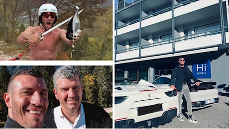 Auto di lusso, sciabolate, bicipiti in mostra e spumanti costosi: la vita «luccicante» degli Agostini