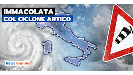 Meteo: l’Immacolata crolla sotto i colpi del maltempo, ciclone Artico con pioggia e neve