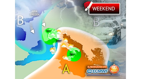 Meteo: Weekend con staffetta tra Perturbazioni, nuovo intenso Peggioramento da Domenica, i dettagli