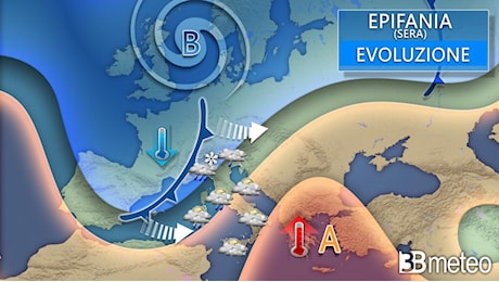 Meteo Centro - In arrivo la perturbazione dell'Epifania: tra il 6 e il 7 gennaio nuove piogge e venti in rinforzo