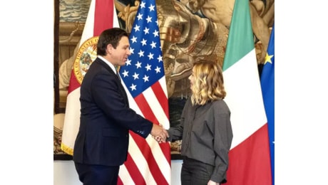 DeSantis, 'grazie Meloni, crescano le relazioni Florida - Italia'