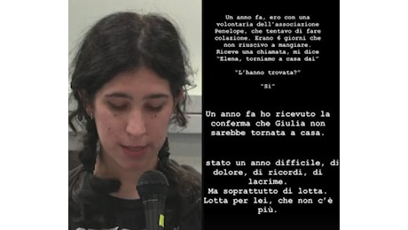 Elena Cecchettin ricorda il momento in cui le hanno detto della morte della sorella: Hanno trovato Giulia