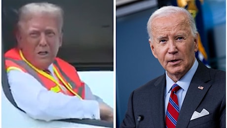 Donald Trump sul camion dei rifiuti contro Joe Biden dopo l'insulto ai suoi sostenitori spazzatura: il video