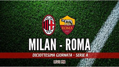 LIVE MN - Milan-Roma (1-1): i rossoneri spingono alla ricerca del gol