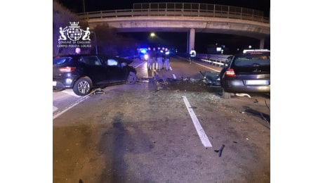 Percorre contromano l'Asse Mediano e si scontra contro un'altra auto: terrore a Cagliari, due feriti gravi