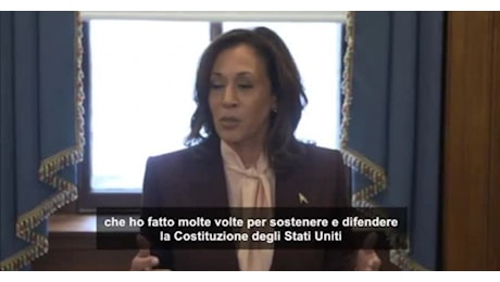 IL VIDEO. Kamala Harris: Oggi la democrazia americana è rimasta in piedi