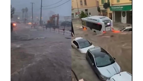 Allerta gialla sulla Liguria, disastro in Costa Azzurra tempesta e allagamenti