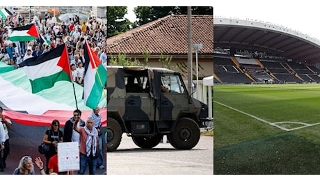 Oggi Italia-Israele di Nations League e il corteo pro Palestina: Udine blindata e divisa a metà. Bunker attorno all'hotel dei calciatori