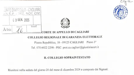 «Campagna senza mandatario né conto corrente dedicato»: le contestazioni a Todde in 7 punti