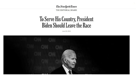 Biden, il Nyt torna a chiedere il passo indietro: “Il miglior servizio che può rendere agli Usa” Rubio: “Pericoloso per la sicurezza del Paese”