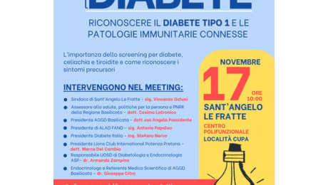 Giornata Mondiale Diabete, 14 novembre - Le iniziative di AGGD Basilicata