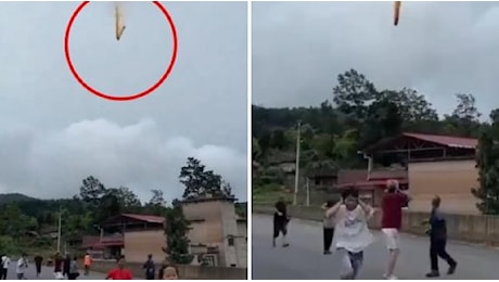 Cina, il booster del razzo precipita e colpisce un villaggio: gli abitanti in fuga in preda al panico