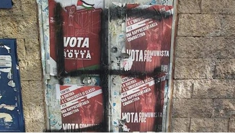 Svastiche alla Sapienza, imbrattati i manifesti elettorali delle liste di sinistra