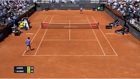 Atp Roma, Alcaraz-Lajovic: gli highlights