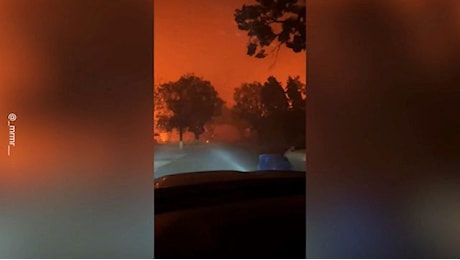 Incendio di Los Angeles: la fuga tra le fiamme è da brividi