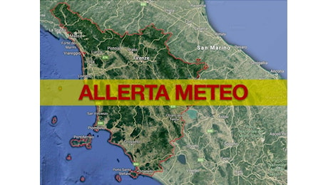 Allerta Meteo Toscana: domani codice arancione per rischio idrogeologico