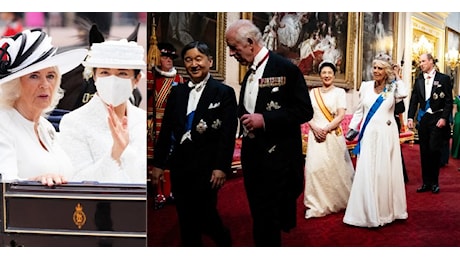 Carlo e Camilla ricevono l'imperatore del Giappone, tra gaffes e mascherine. Foto e video | People