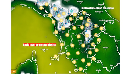 INIZIA L'INVERNO METEOROLOGICO - DOMENICA 1 DICEMBRE, METEO IN TOSCANA » Nottata con libeccio forte