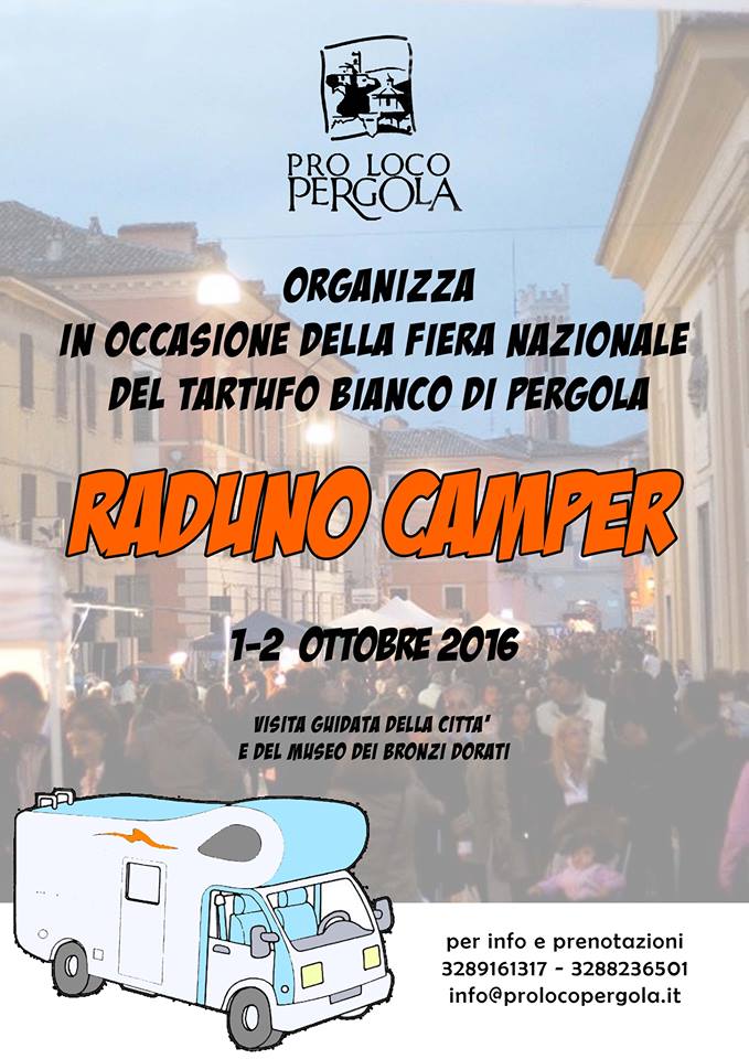 Raduno camper a Pergola per la Fiera Nazionale del Tartufo